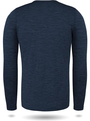 Normani Outdoor Sports Herren Merino Langarm Melbourne in Navy