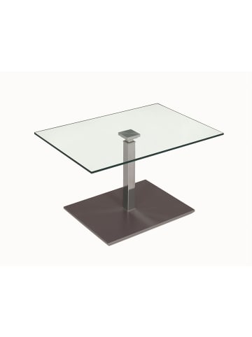 58 aufm Kessel FUNKTIONSTISCH höhenverstellbar Carlotta 90x60x47 Glas/Perlsilber/Lava