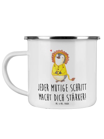 Mr. & Mrs. Panda Teetasse Angst überwinden mit Spruch in Weiß