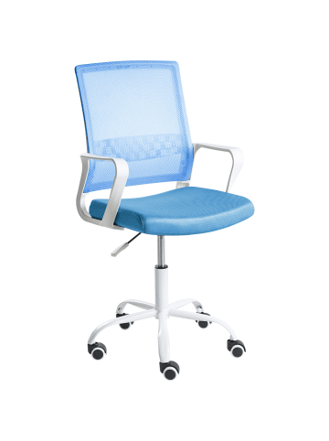 Beliani Bürostuhl EASE in Blau/Weiß - (W) 54 x (H) 94 x (L) 54 cm