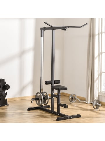 HOMCOM Kraftstation,107cm x 120cm x 190cm,schwarz