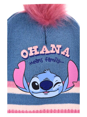 Disney Bommelmütze Disney Lilo & Stitch in Blau-Rosa