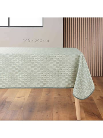 Douceur d’Intérieur Tischdecke mit glänzendem Muster in Grün, 145 x 240 cm
