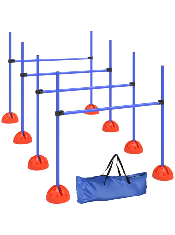 Pawhut Hunde Agility Set Blau Kunststoff