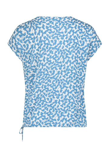 BETTY & CO Casual-Shirt mit Tunnelzug in Weiß/Blau