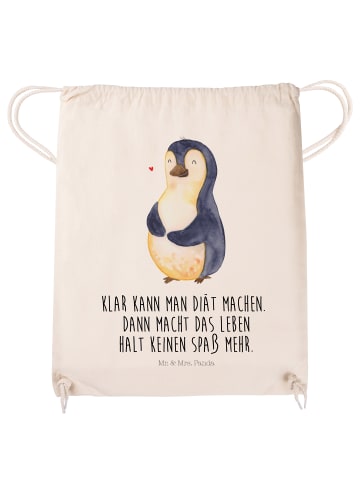 Mr. & Mrs. Panda Turnbeutel Pinguin Diät mit Spruch in Creme