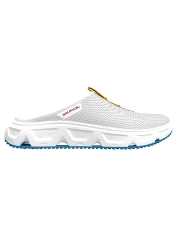 SALOMON Clogs Reelax Slide 6.0 in white/transcend blue/lemon
