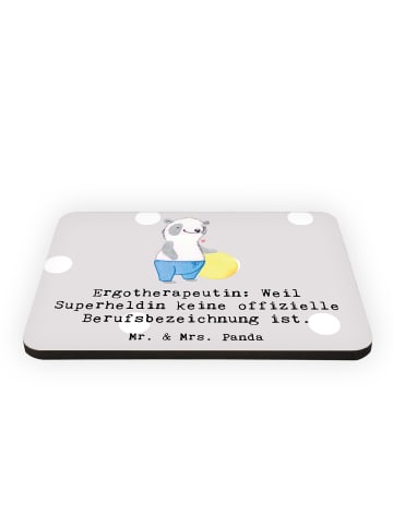 Mr. & Mrs. Panda Kühlschrankmagnet Ergotherapeutin Superheldin m... in Grau Pastell