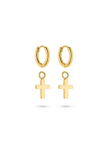 s.Oliver Creolen Modern Cross in gold