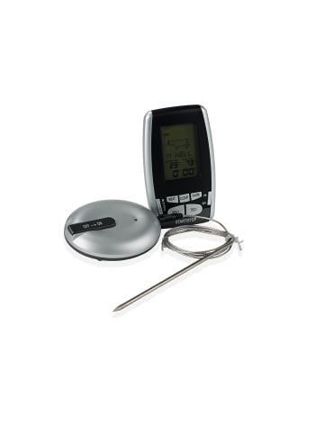 Funktion Bratenthermometer digital in Silber/Schwarz