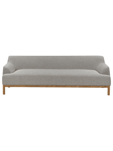 Beliani 3-Sitzer Sofa SOSJO in Grau/Braun - (W) 219 x (H) 74 x (L) 83 cm