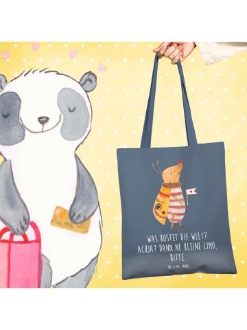Mr. & Mrs. Panda Umhängetasche Nachtfalter Fähnchen mit Spruch in Indigo Blue