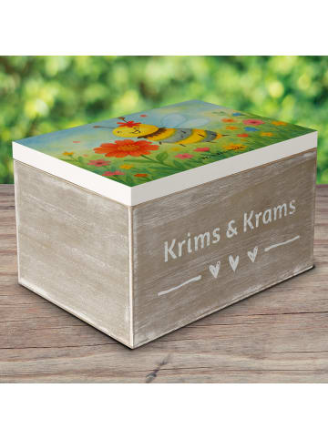 Mr. & Mrs. Panda Aufbewahrungsbox Biene Blume Design ohne Spruch in Weiß