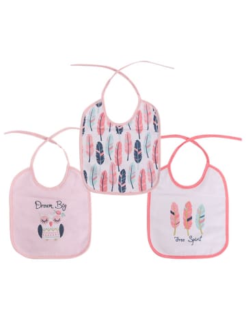 BABY CARE Babylatz-Set 3-teilig in rosa