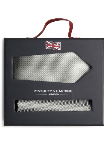 Finshley & Harding London Krawatte und Einstecktuch in lind