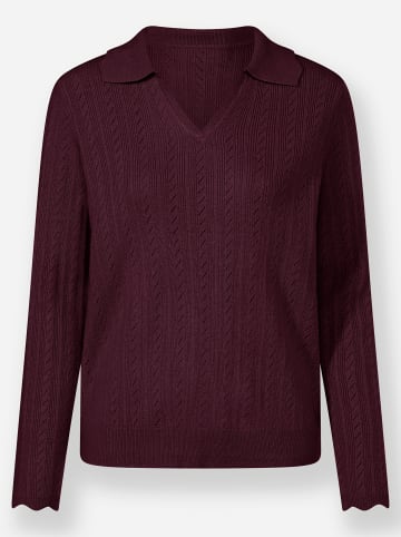WITT WEIDEN Polopullover in burgund