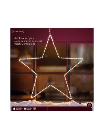 LUMINEO LED Stern-Beleuchtung 130 LED 38 cm in warm weiß