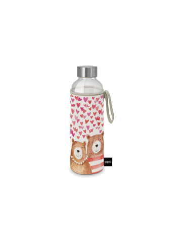 ppd Glasflasche mit Schutzhülle 500 ml in Love Bears