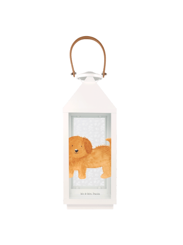 Mr. & Mrs. Panda Windlicht Hund Flauschig ohne Spruch in Transparent