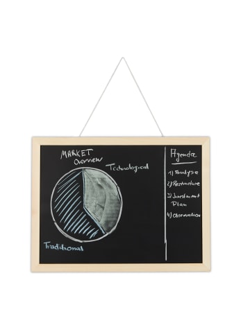 relaxdays 4x Kreidetafel in Schwarz - (B)40 x (H)30 cm