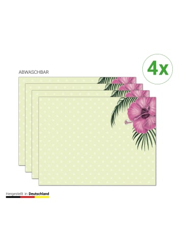 Tischsetmacher.de Tischsets I Platzsets "Lila Hibiskus" (L)30 x (B)40