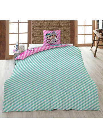 COFI 1453 LOL Surprise Bettwäsche 155x200 cm + Kissenbezug 50x80 cm Baumwolle in Rosa