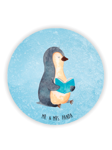 Mr. & Mrs. Panda magnet Pinguin Buch ohne Spruch in Eisblau