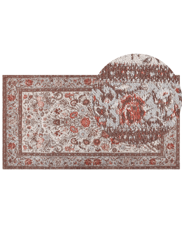 Beliani Kurzflor BINNISZ in Bunt/Rot/Grün - (W) 80 x (H) 80 x (L) 150 cm