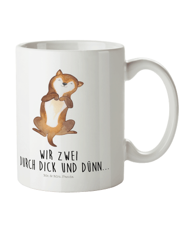 Mr. & Mrs. Panda Tasse Hund Streicheln mit Spruch in Weiß