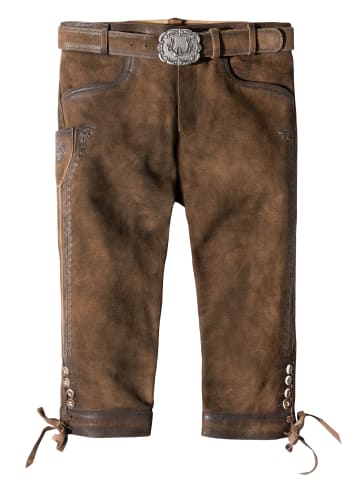 Stockerpoint Lederhose "Siggi 2" in stein geäscht