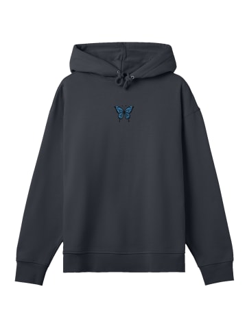 F4NT4STIC Hoodie Schmetterling bestickt in schwarz