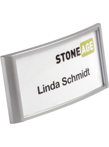 Durable Namenschild Classic 34x74mm mit Kombiklemme Packung mit 10 Stück s...