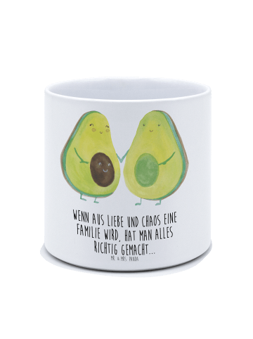 Mr. & Mrs. Panda Pflanzgefäß Avocado Pärchen mit Spruch in Weiß