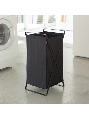 CALICOSY Faltbarer Wäschekorb schwarz Tower in Schwarz - (W) 30 x (H) 64 x (L) 36 cm