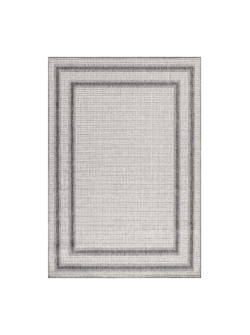 KADIMA DESIGN Teppich Outdoor Flachgewebe Bordüre Polypropylen Balkon in Creme