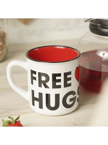 Geda Labels Tasse Peanuts Free Hugs in Weiß - 400 ml