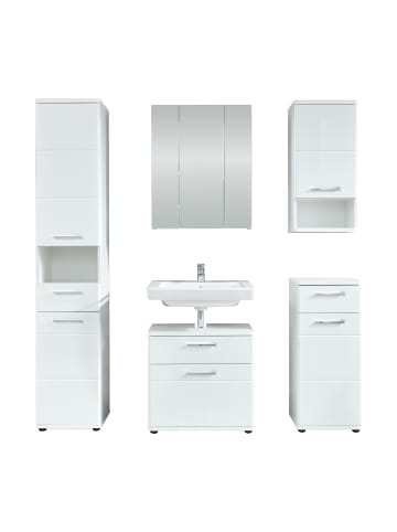 ebuy24 Badmöbel-Set Monte Weiß 164 x 38 cm