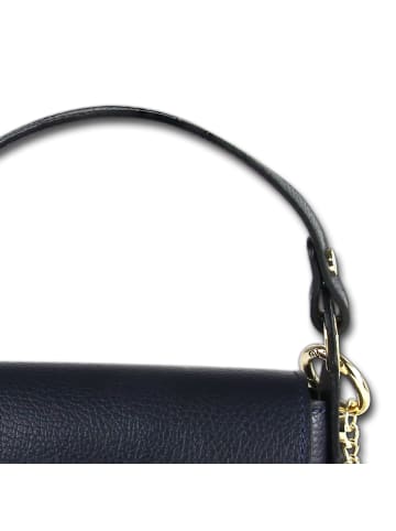 Florence Florence Umhängetasche Leder dunkelblau ca. 19cm