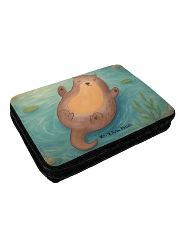 Mr. & Mrs. Panda Federmäppchen Otter Umarmen Design ohne Spruch in Weiß