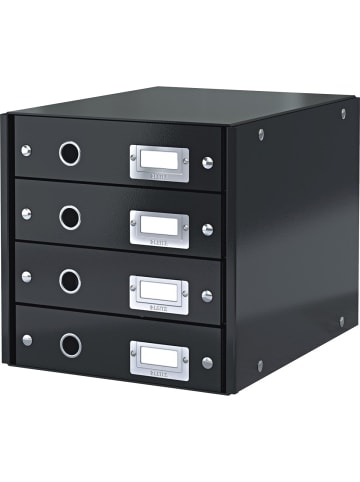 Leitz Schubladenbox 4 Fächer Karton schwarz