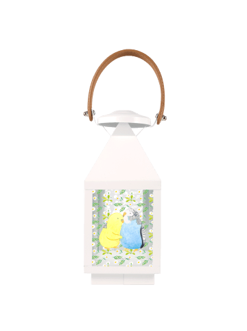 Mr. & Mrs. Panda Laterne Wellensittich Liebe ohne Spruch in Transparent