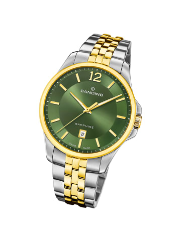 Candino Analog-Armbanduhr Candino Classic silber, gold groß (ca. 42mm)