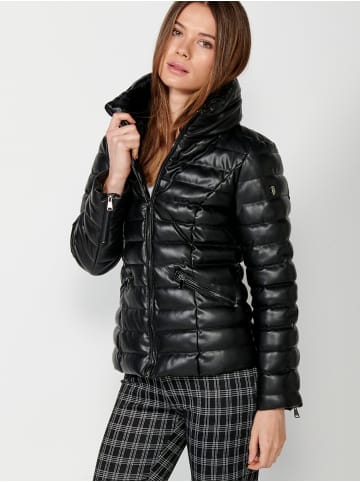 KOROSHI WATTIERTER KURZER PARKA in SCHWARZ