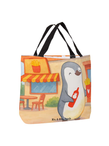 Mr. & Mrs. Panda Schultasche Pinguin Pommes Design ohne Spruch in Weiß