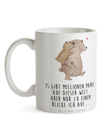 Mr. & Mrs. Panda Porzellantasse Papa Bär mit Spruch in Weiß