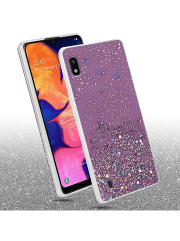 cadorabo Hülle für Samsung Galaxy A10 / M10 Glitter in Lila mit Glitter