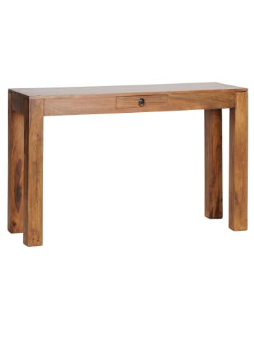 FineBuy Konsolentisch in Braun / Sheesham / 120x40x70