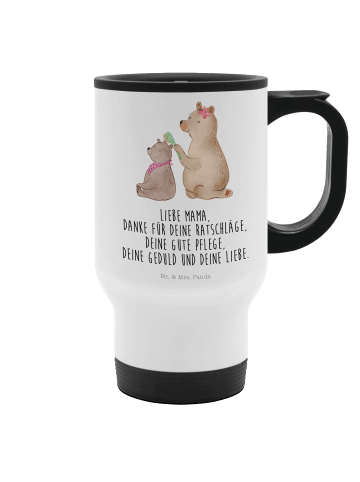 Mr. & Mrs. Panda auto becher Bär Kind mit Spruch in Weiß