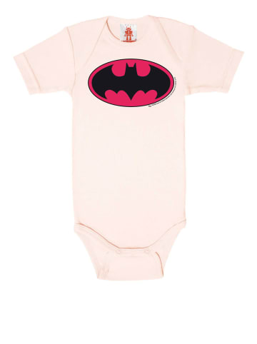 Logoshirt Baby Body DC - Batman Logo (Pink) in hellrosa