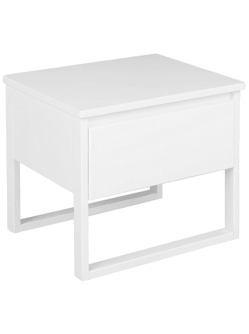 Beliani Nachttisch GIULIA in Weiß - (W) 50 x (H) 43 x (L) 41 cm